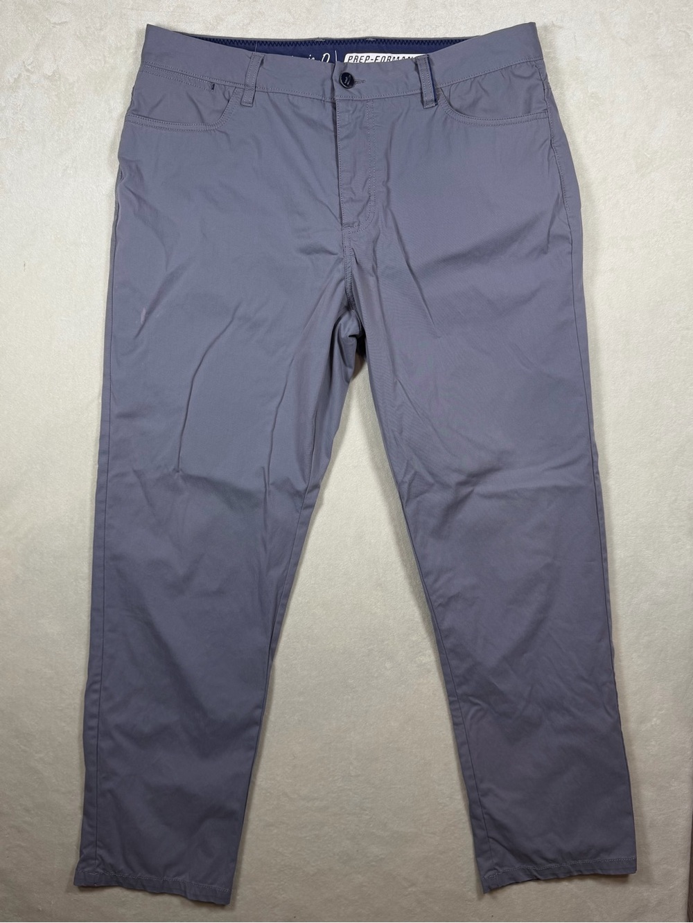 johnnie-O 34W 30L Prep-formance Slate Gray Men's Chino Pants Flat Front